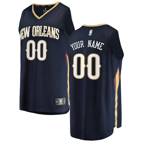 Maillot nba New Orleans Pelicans Icon Edition Homme Custom 0 Bleu marin